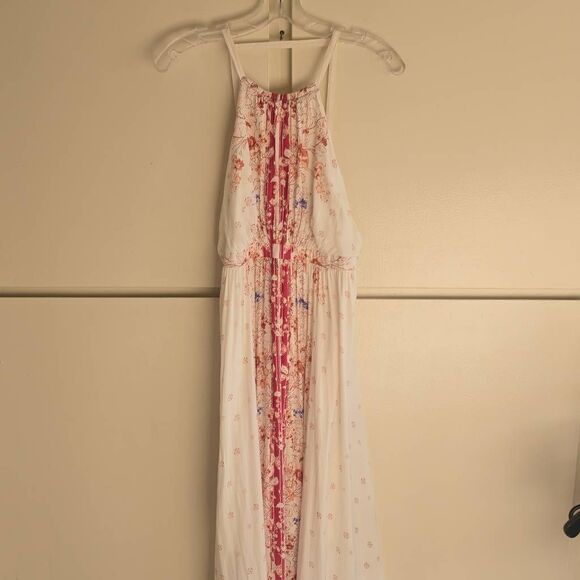 FreePeople Caught in the Moment Maxi Dress, Ivory/ Pink/Prpl Floral, NWOT, SZ.2 - Picture 4 of 10